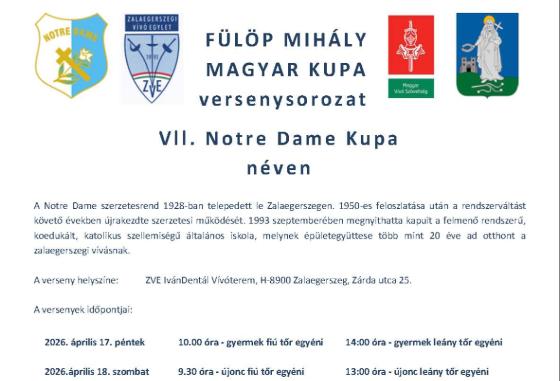 VII. Notre Dame - Fülöp Mihály Magyar Kupa versenysorozat VII. Notre Dame - Fülöp Mihály Magyar Kupa versenysorozat